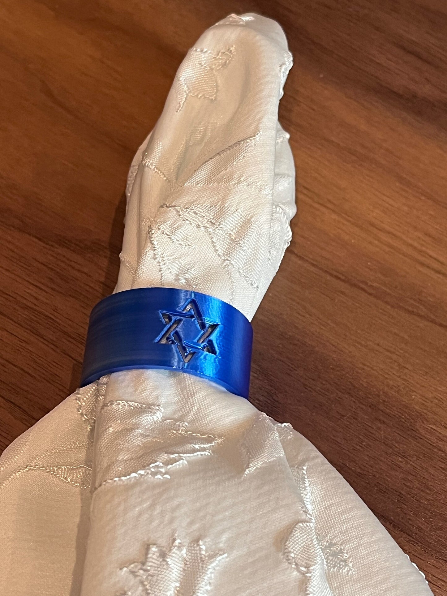 Star of David Napkin Rings - 3D Printed Set of 4