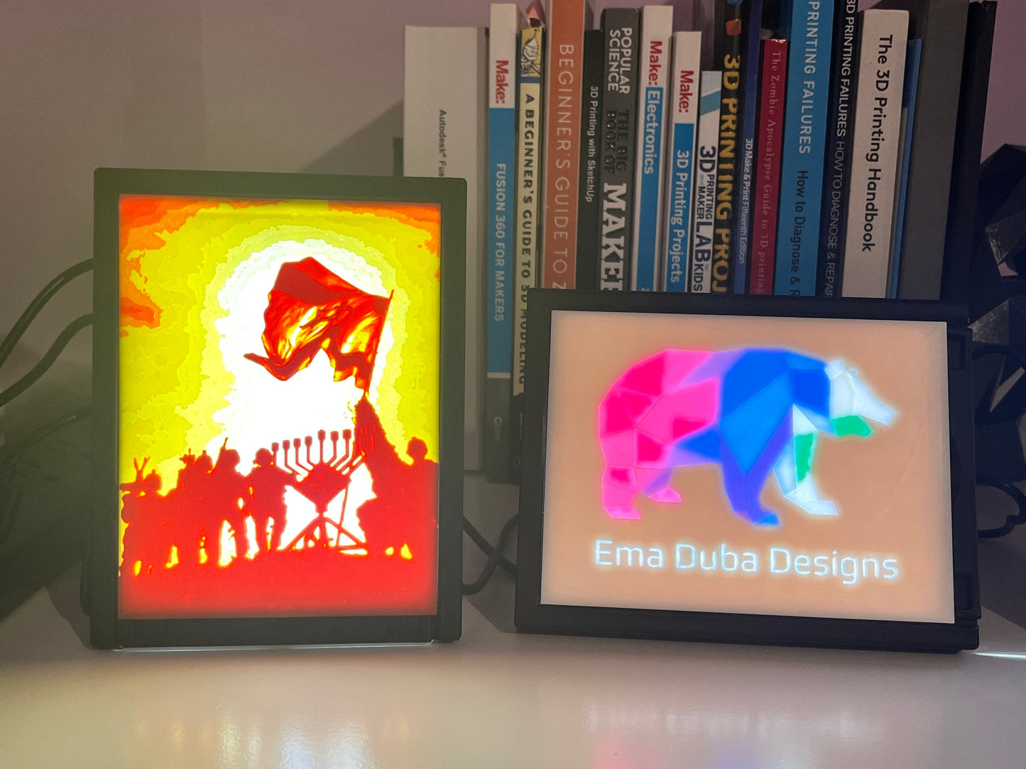 Banish the Darkness - 3D Printed Color Lithophane | באנו חושך לגרש