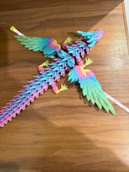 Glow-in-the-Dark 3D Printed Dragon – Articulated Fantasy Figurine