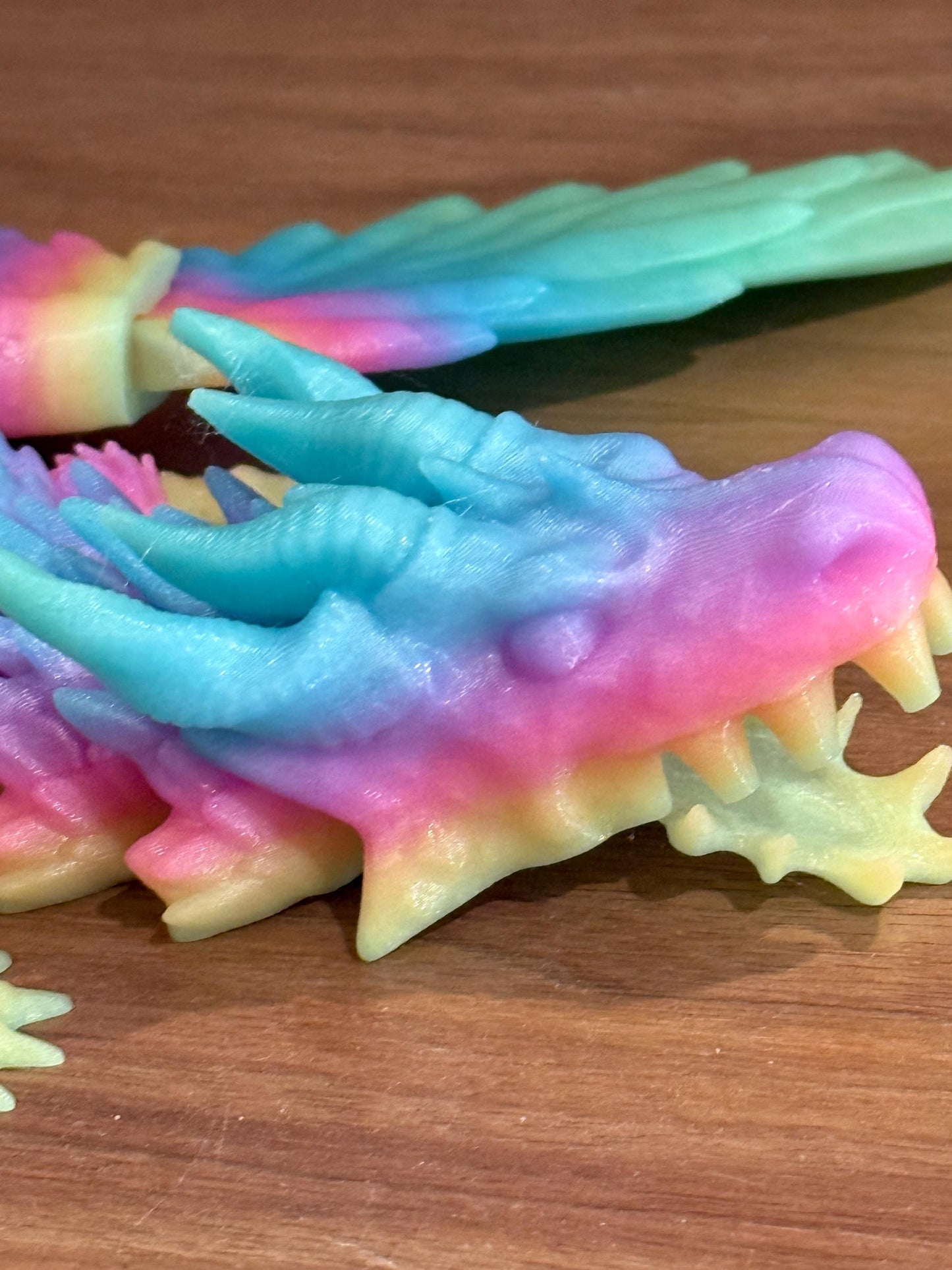 Glow-in-the-Dark 3D Printed Dragon – Articulated Fantasy Figurine