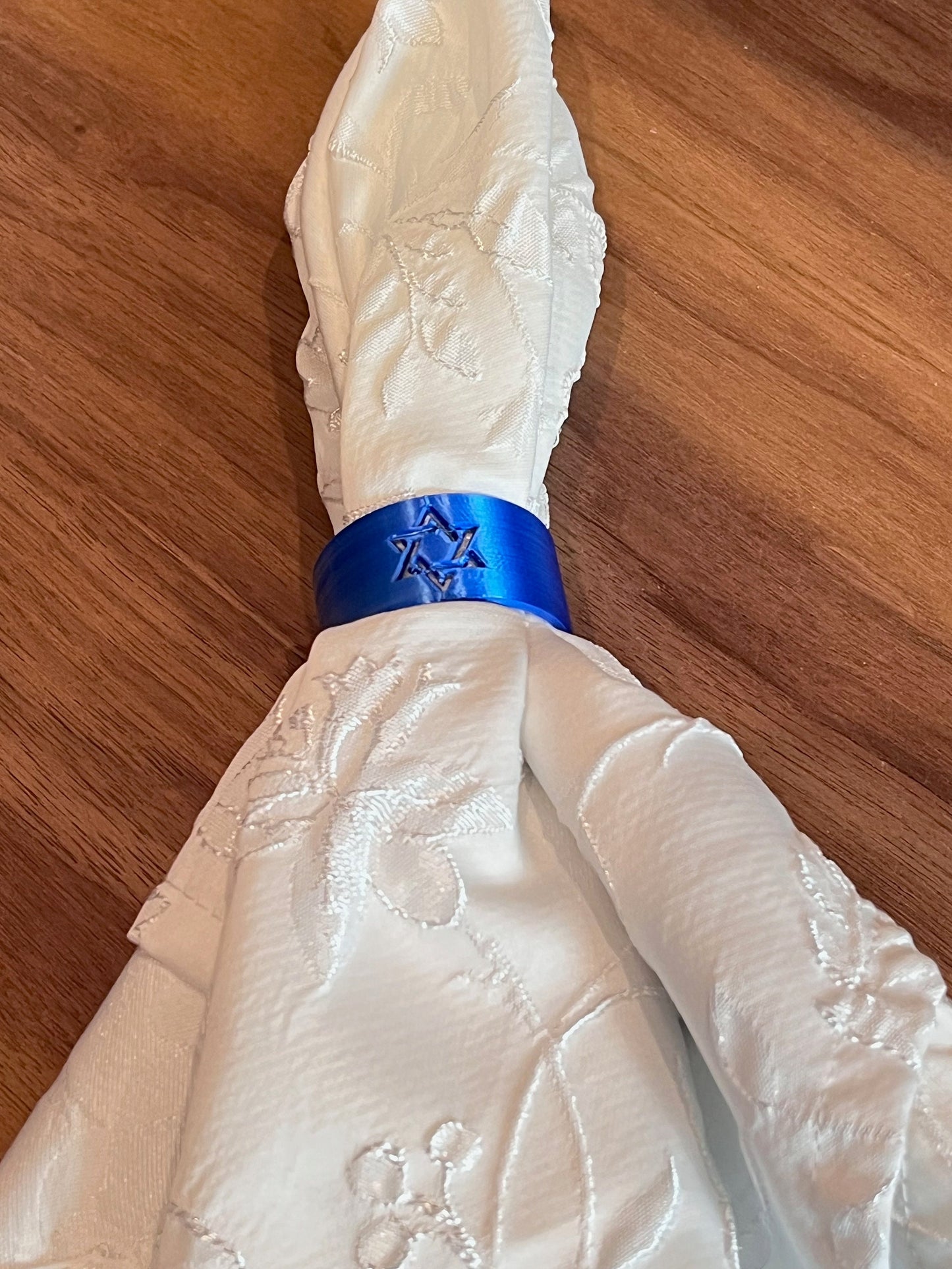 Star of David Napkin Rings - 3D Printed Set of 4