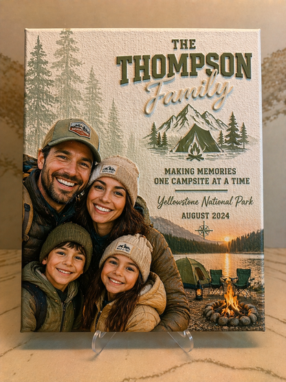 Custom Raised-Texture Photo Canvas – Personalized Graduation, Sports, or Event Display (8" x 10")