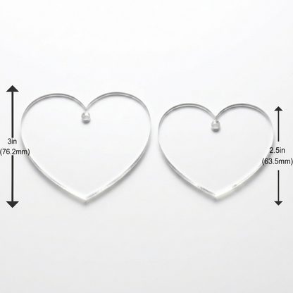 Laser-Cut Clear Acrylic Keychain Blanks – 12 Pack (Multiple Shapes & Sizes)