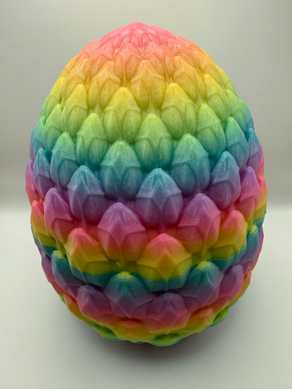 "Fae Wolf Dragon" – 3D Printed Articulated Figurine in Rainbow Glow-in-the-Dark Filament