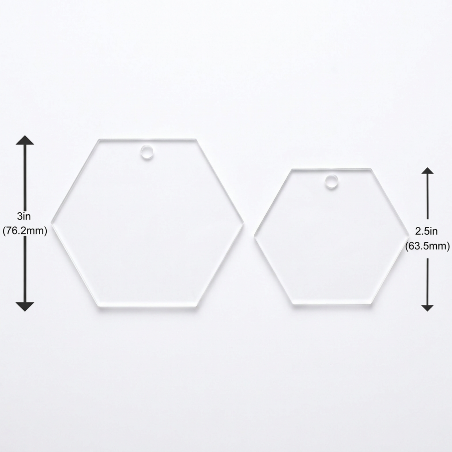 Laser-Cut Clear Acrylic Keychain Blanks – 12 Pack (Multiple Shapes & Sizes)