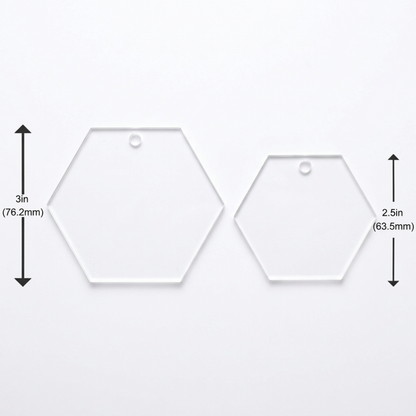 Laser-Cut Clear Acrylic Keychain Blanks – 12 Pack (Multiple Shapes & Sizes)