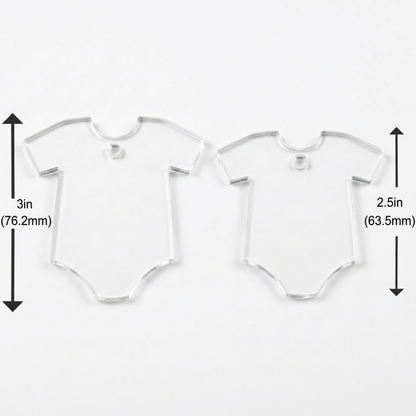 Laser-Cut Clear Acrylic Keychain Blanks – 12 Pack (Multiple Shapes & Sizes)