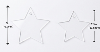 Laser-Cut Clear Acrylic Keychain Blanks – 12 Pack (Multiple Shapes & Sizes)