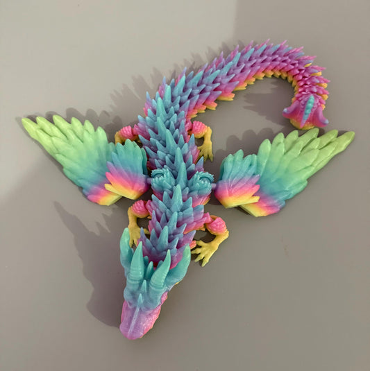 Glow-in-the-Dark 3D Printed Dragon – Articulated Fantasy Figurine