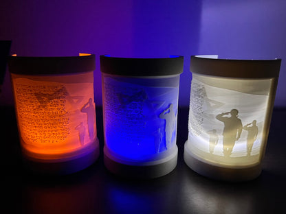 Prayer for IDF - Tea Light/Votive Candle Lithophane | מי שברך לחיילי צה״ל