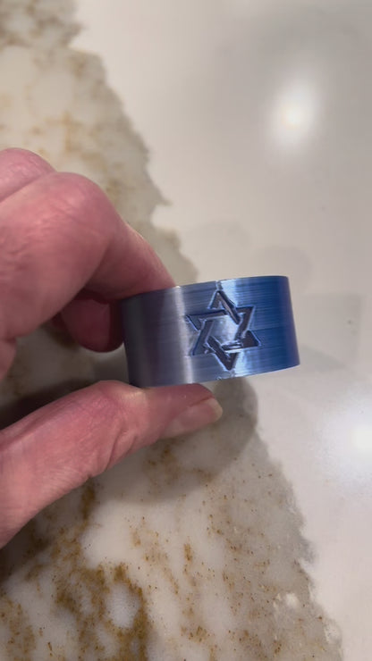 Star of David Napkin Rings - 3D Printed Set of 4